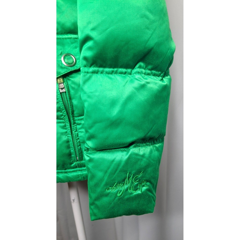 Obermeyer Clarendon Green Satin Puffer Ski Jacket 100% Goose Down Size 10 *READ - Picture 13 of 16